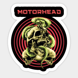 Skull & Serpent Motorhead Sticker